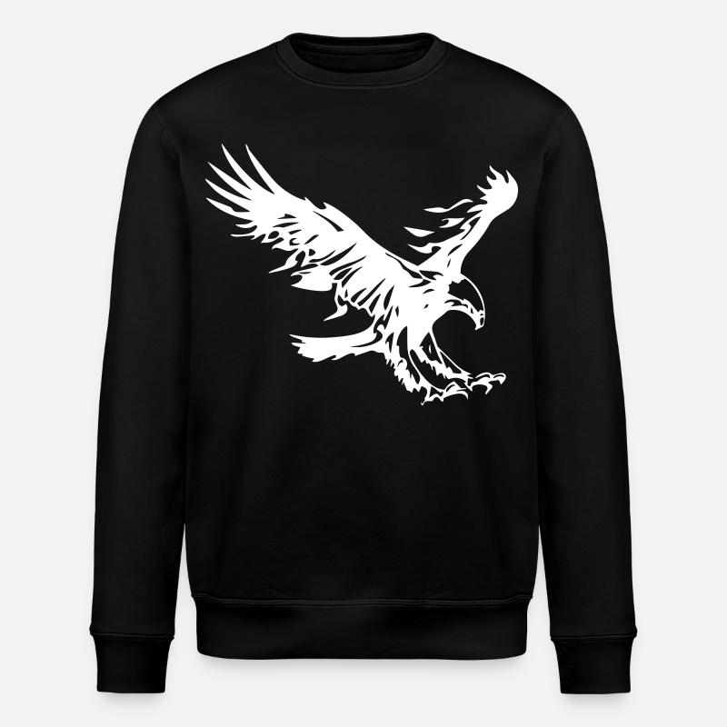 Flammender Adler - Stanley/Stella Unisex Bio-Sweatshirt ROLLER - Schwarz