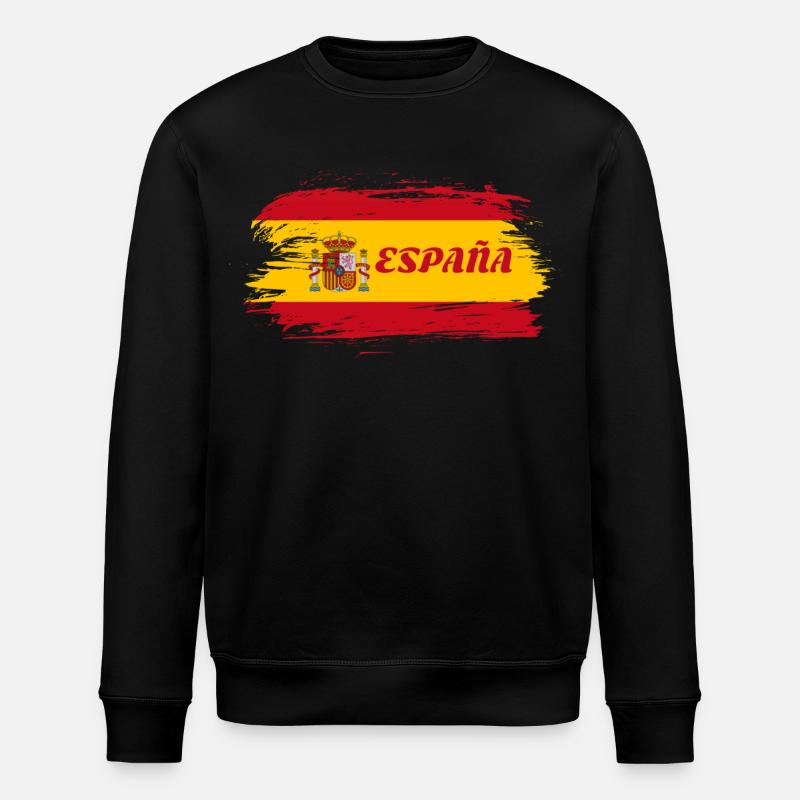 Espagne Drapeau / Cadeau Madrid Barcelone - Sweat bio ROLLER Stanley/Stella Unisexe - noir