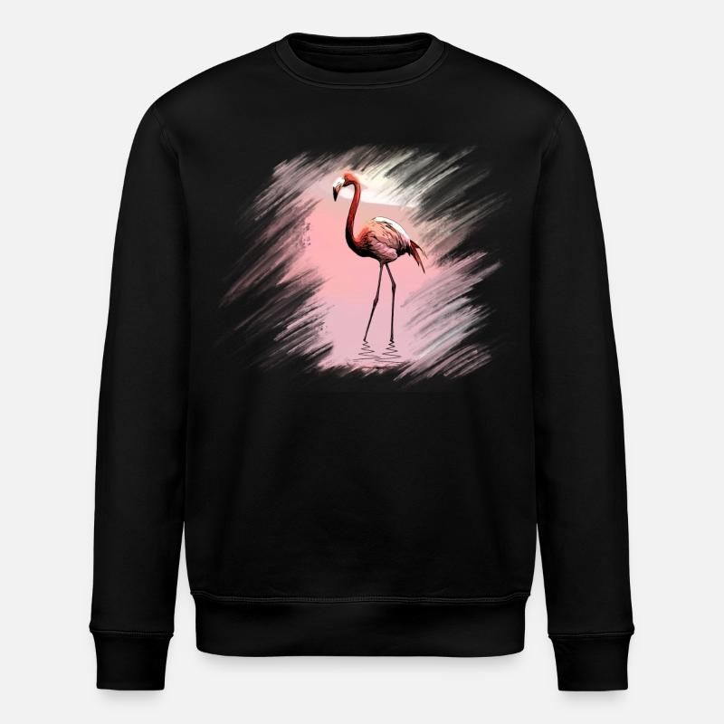 flamingo - Stanley/Stella ROLLER Unisex Organic Sweatshirt - black