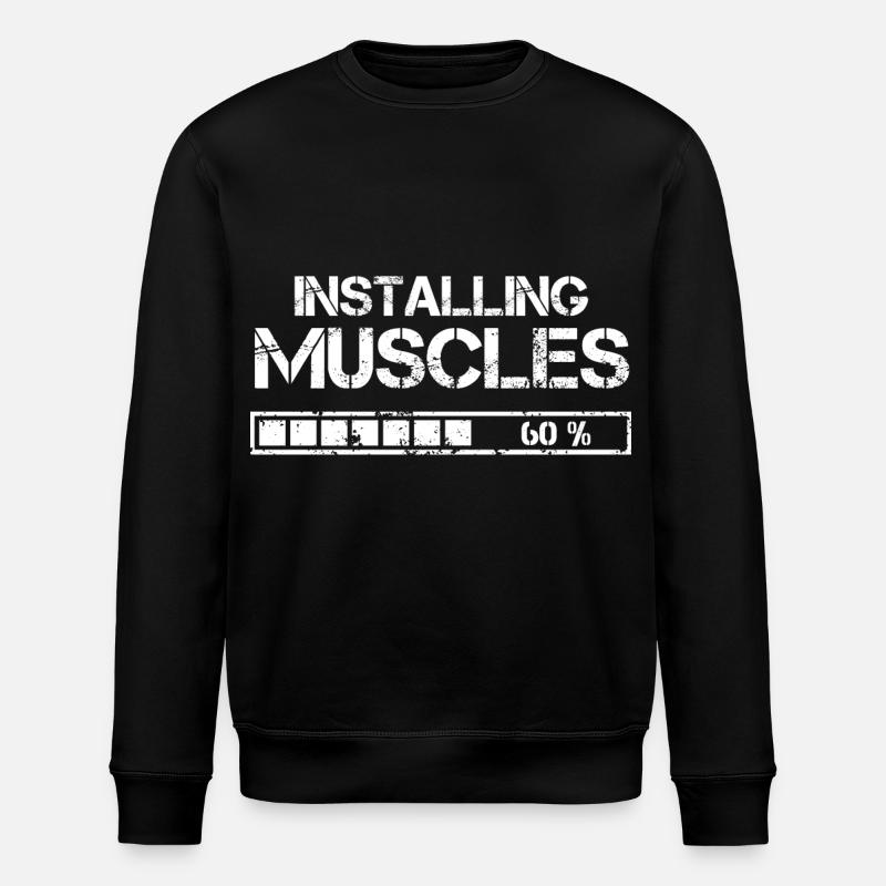 Installing Muscles - Stanley/Stella ROLLER Unisex Organic Sweatshirt - black