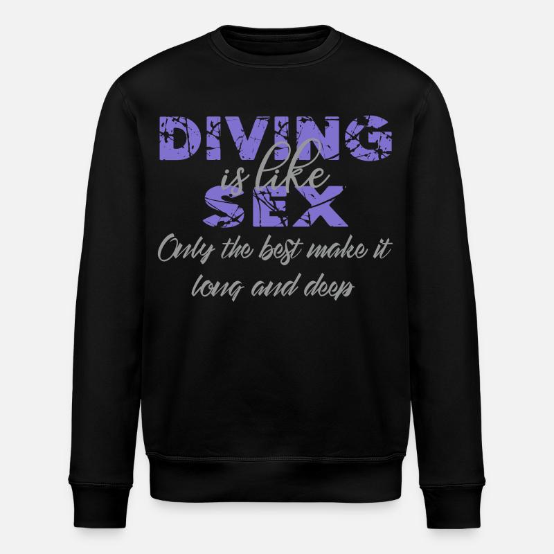 Sport diving diver gift - Stanley/Stella ROLLER Unisex Organic Sweatshirt - black