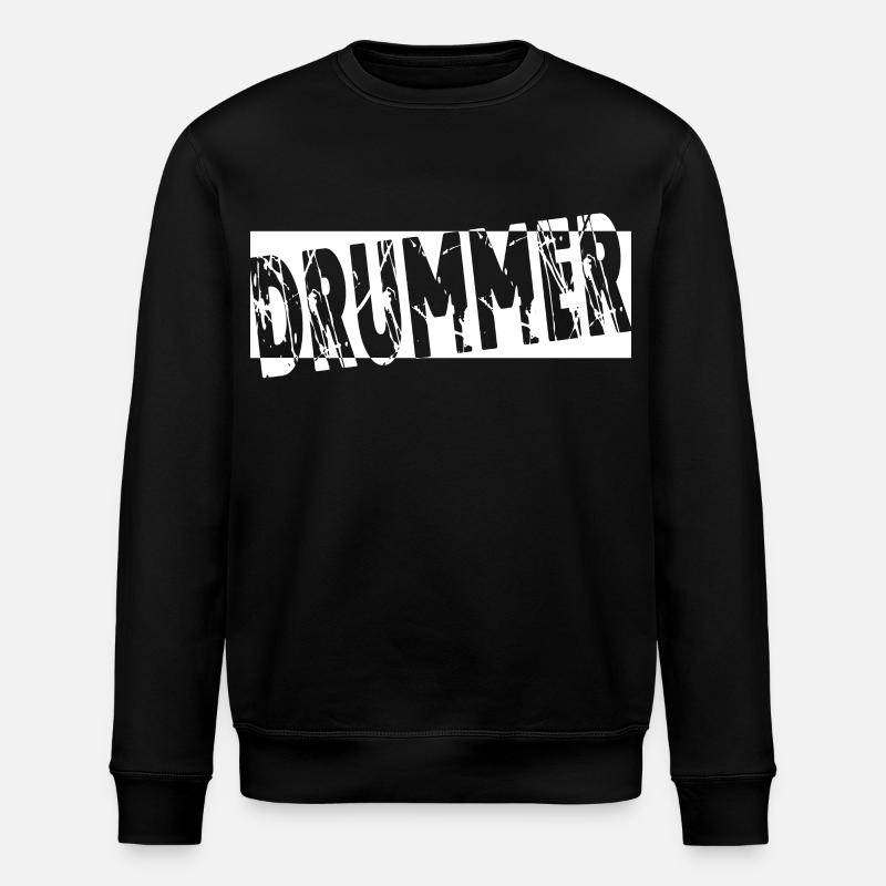 Drums Drummer Gift - Stanley/Stella ROLLER Unisex Organic Sweatshirt - black