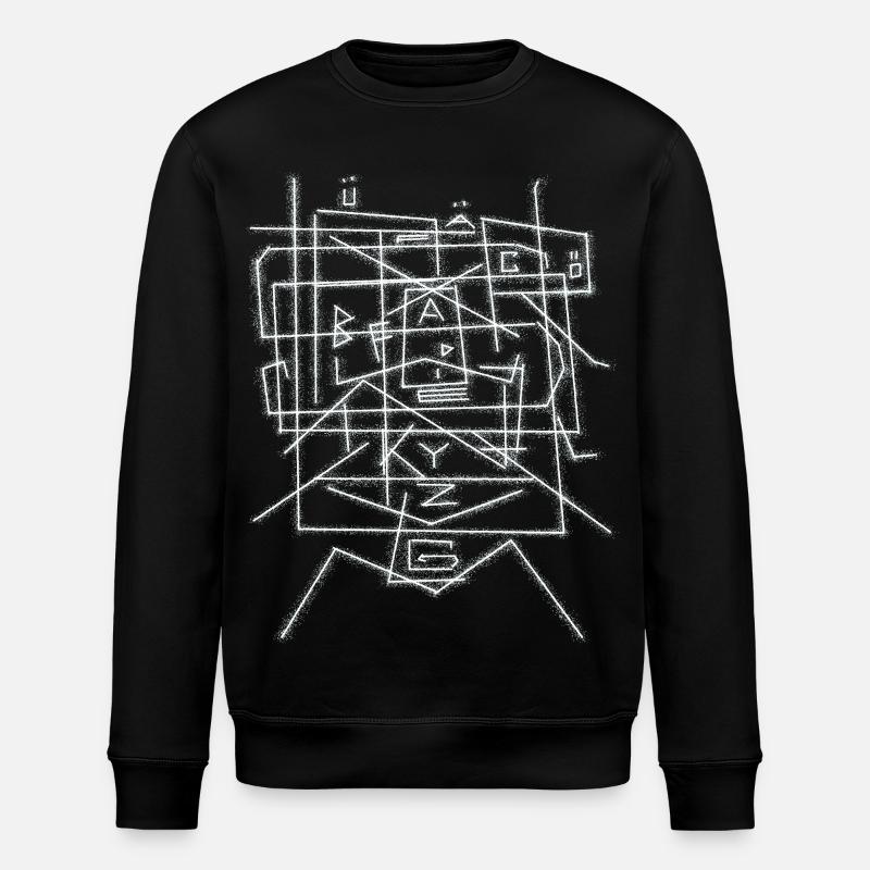 Alphabet character pattern ABC - Stanley/Stella ROLLER Unisex Organic Sweatshirt - black