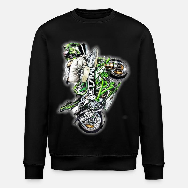 Stunt biker - Stanley/Stella ROLLER Unisex Organic Sweatshirt - black