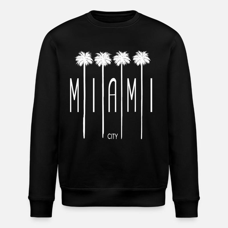 Miami Beach City - Stanley/Stella Unisex Bio-Sweatshirt ROLLER - Schwarz