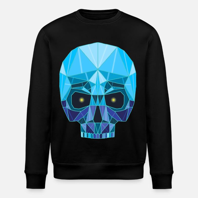 Sapphire skull - Stanley/Stella ROLLER Unisex Organic Sweatshirt - black