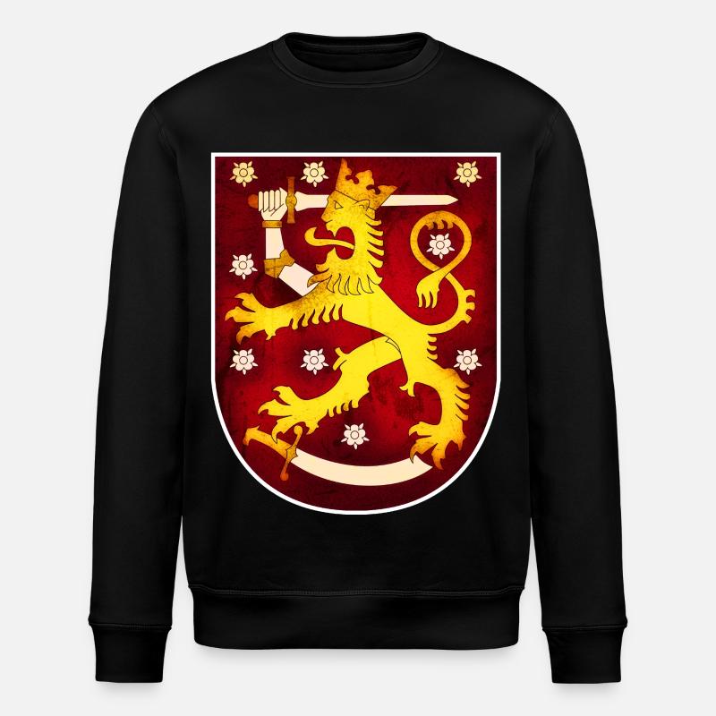 Suomen Leijonan vaakuna - Stanley/Stella ROLLER unisex luomu-collegepaita - musta