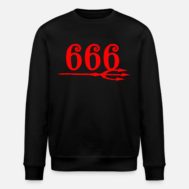 666 Devils Trident - Stanley/Stella Unisex Bio-Sweatshirt ROLLER - Schwarz