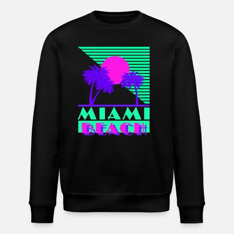 Miami Beach Green - Sweat bio ROLLER Stanley/Stella Unisexe - noir