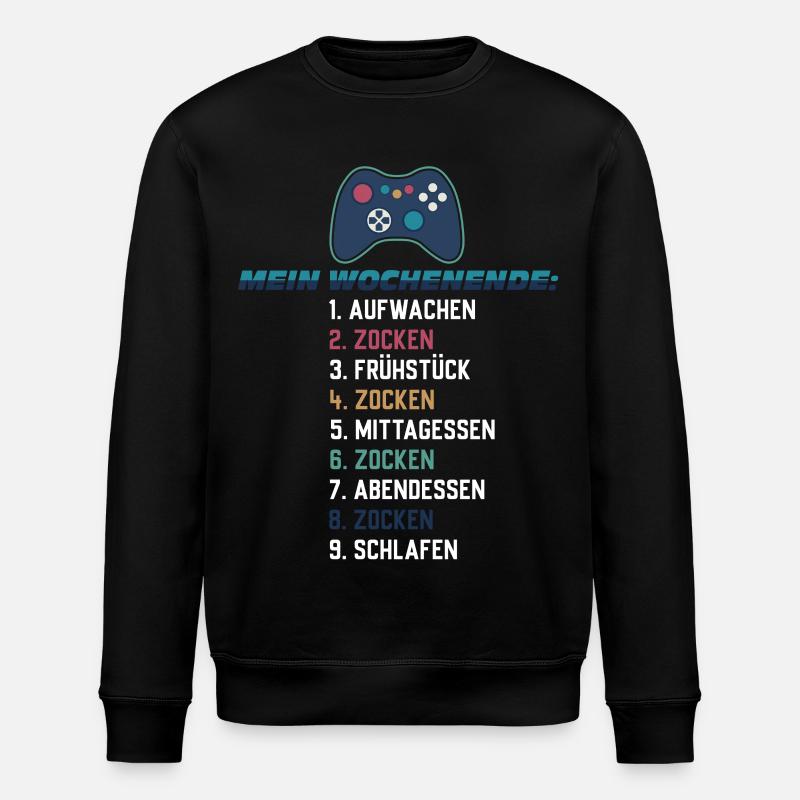 Ma manette Gaming List du Week-End - Sweat bio ROLLER Stanley/Stella Unisexe - noir