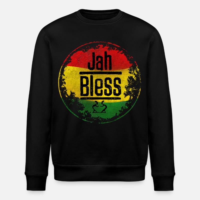 Jah Bless Symbole rouge-jaune-vert - Sweat bio ROLLER Stanley/Stella Unisexe - noir