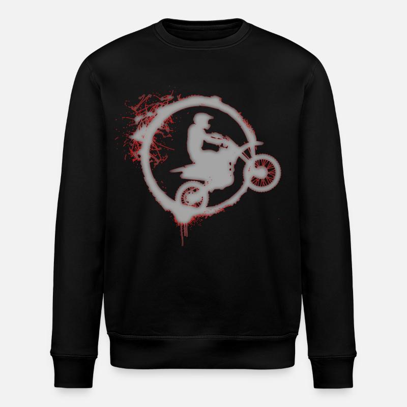 Motocross Motorrad Geschenk - Stanley/Stella Unisex Bio-Sweatshirt ROLLER - Schwarz