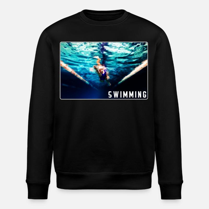 Swimming - Stanley/Stella Unisex Bio-Sweatshirt ROLLER - Schwarz