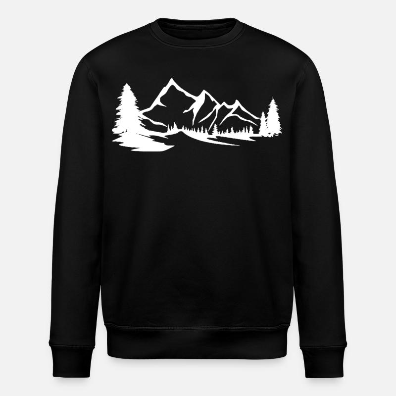 Mountains - Mountains - Stanley/Stella ROLLER Unisex Organic Sweatshirt - black