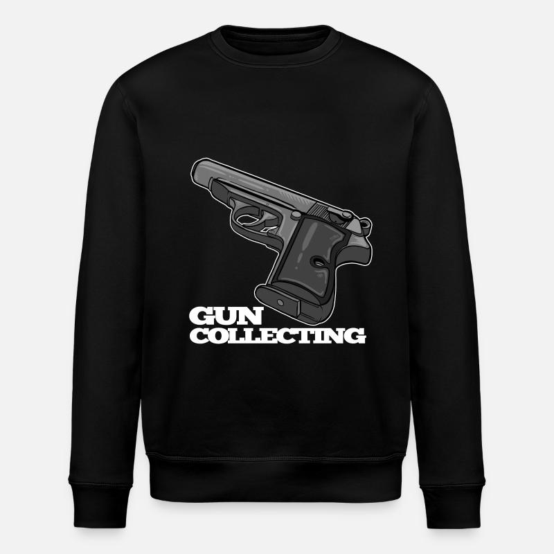 Pistolen-Design mit Textmotiv - Stanley/Stella Unisex Bio-Sweatshirt ROLLER - Schwarz