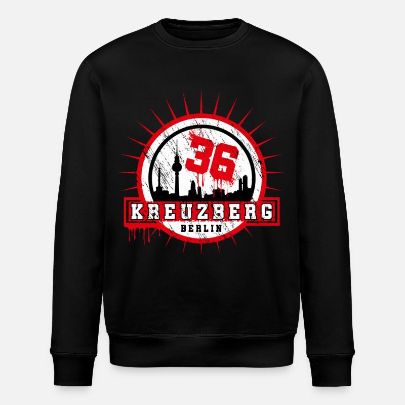 Kreuzberg Skyline 36 Berlin - Stanley/Stella Unisex Bio-Sweatshirt ROLLER - Schwarz