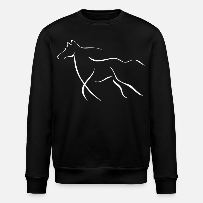 Elegantes Pferd  - Stanley/Stella Unisex Bio-Sweatshirt ROLLER - Schwarz