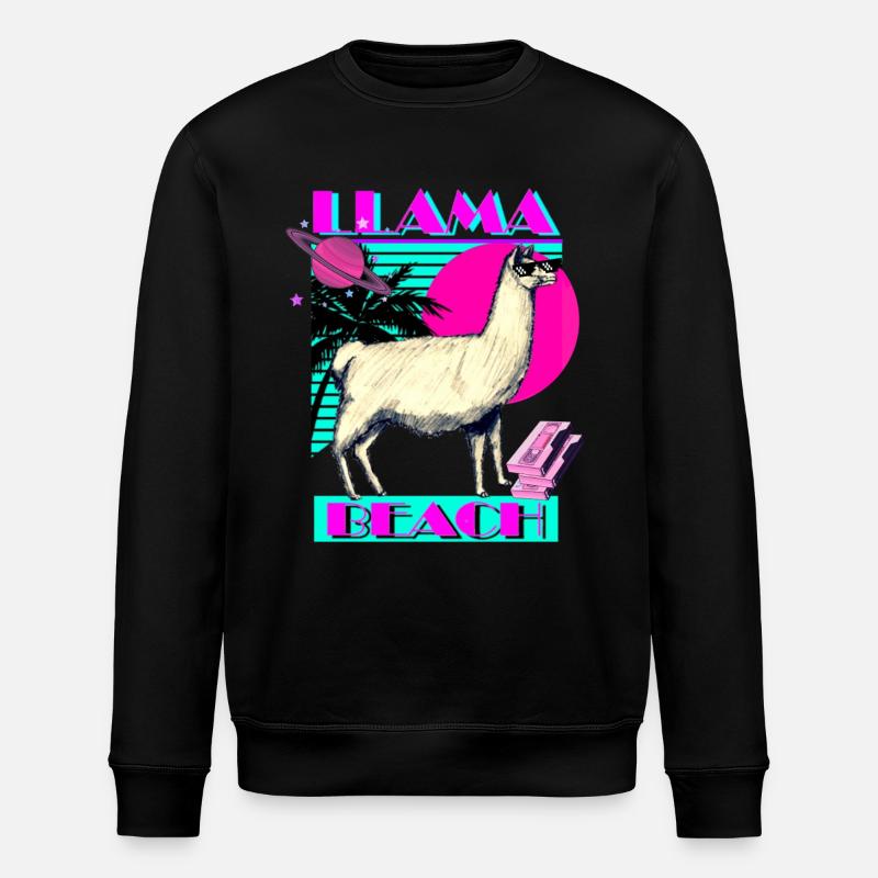 Llama Beach - Sweat bio ROLLER Stanley/Stella Unisexe - noir