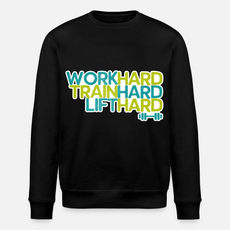 Fitnessspruch - Stanley/Stella Unisex Bio-Sweatshirt ROLLER - Schwarz