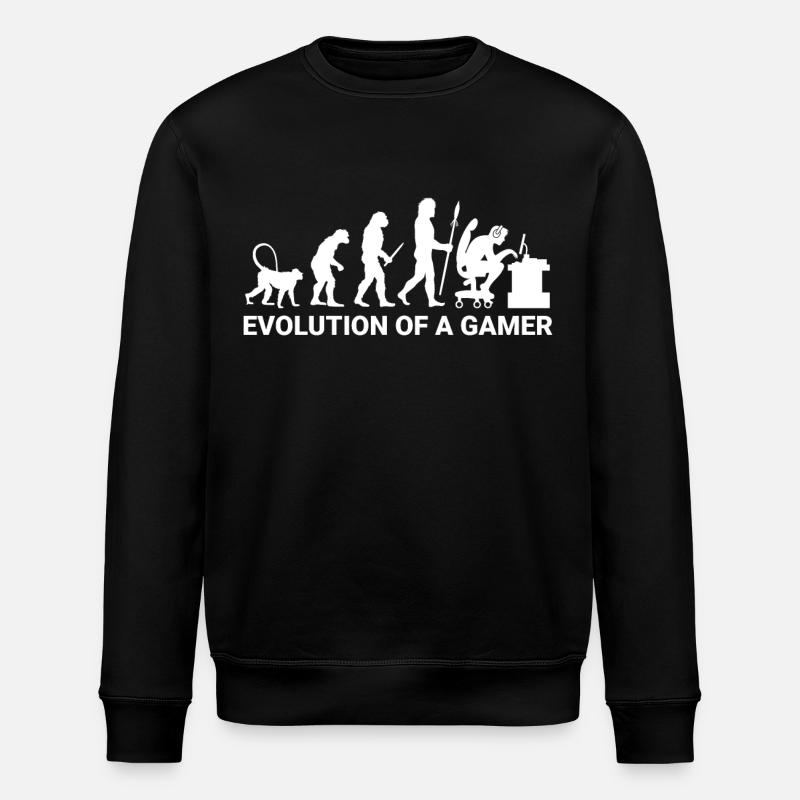Evolution gamer - Stanley/Stella ROLLER Unisex Organic Sweatshirt - black