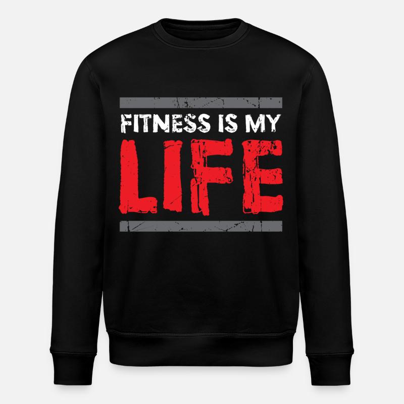 Fitness Spruch - Stanley/Stella Unisex Bio-Sweatshirt ROLLER - Schwarz