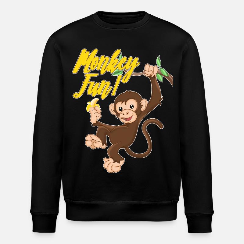 Singe Singe Amusant Singe Singe - Sweat bio ROLLER Stanley/Stella Unisexe - noir