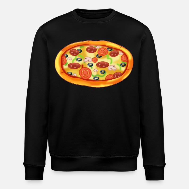 Pizza - Stanley/Stella ROLLER Unisex Organic Sweatshirt - black