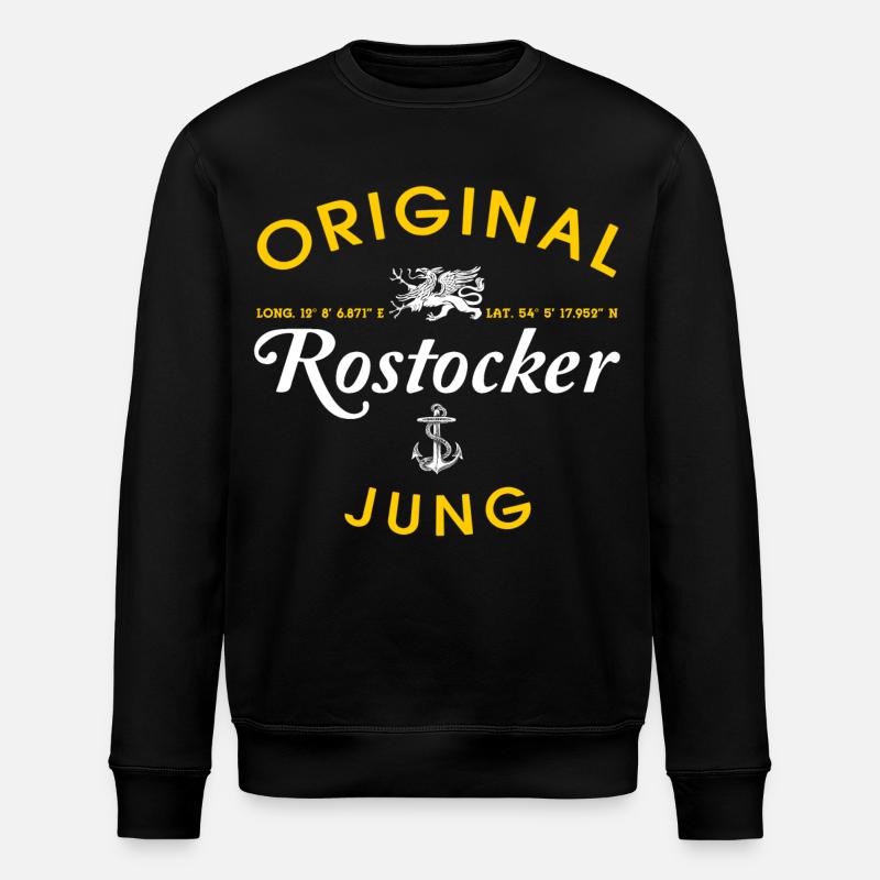 Original Rostocker Jung - Stanley/Stella ROLLER Unisex Organic Sweatshirt - black