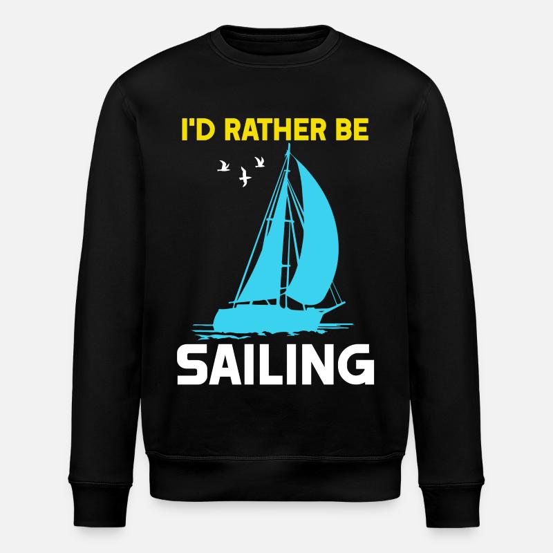 I'd rather be Sailing - Stanley/Stella Unisex Bio-Sweatshirt ROLLER - Schwarz