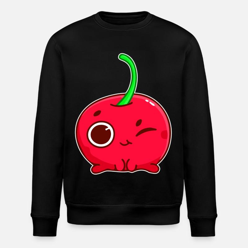 Sweet cherry winks - design - Stanley/Stella ROLLER Unisex Organic Sweatshirt - black
