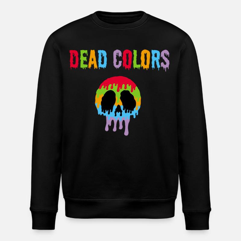Farbiger Schädel Manga - Stanley/Stella Unisex Bio-Sweatshirt ROLLER - Schwarz