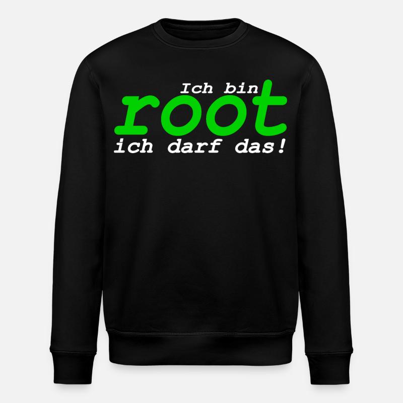 Ich bin root ich darf das - Stanley/Stella Unisex Bio-Sweatshirt ROLLER - Schwarz
