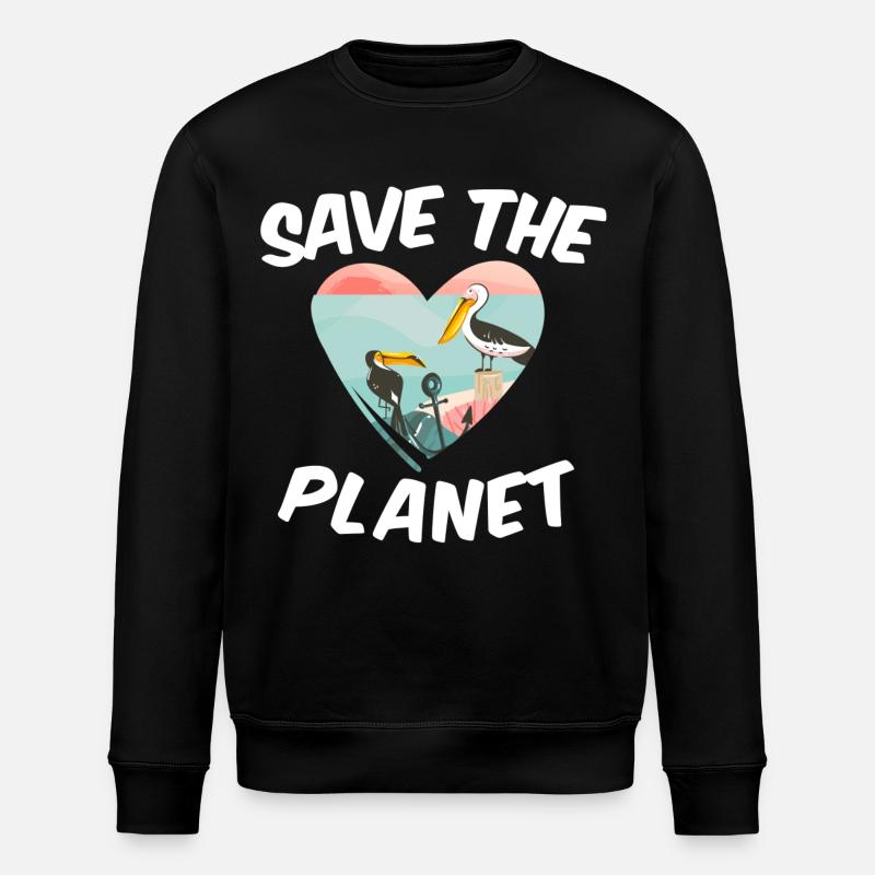 Save The Planet - Stanley/Stella Unisex Bio-Sweatshirt ROLLER - Schwarz