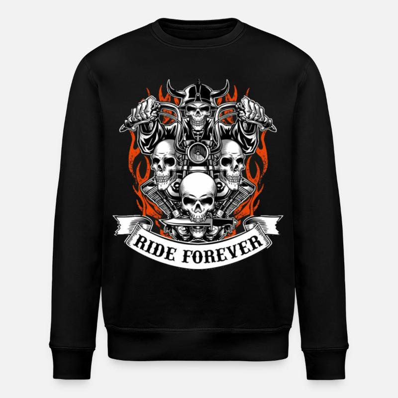 Motorradfahrer - Stanley/Stella Unisex Bio-Sweatshirt ROLLER - Schwarz