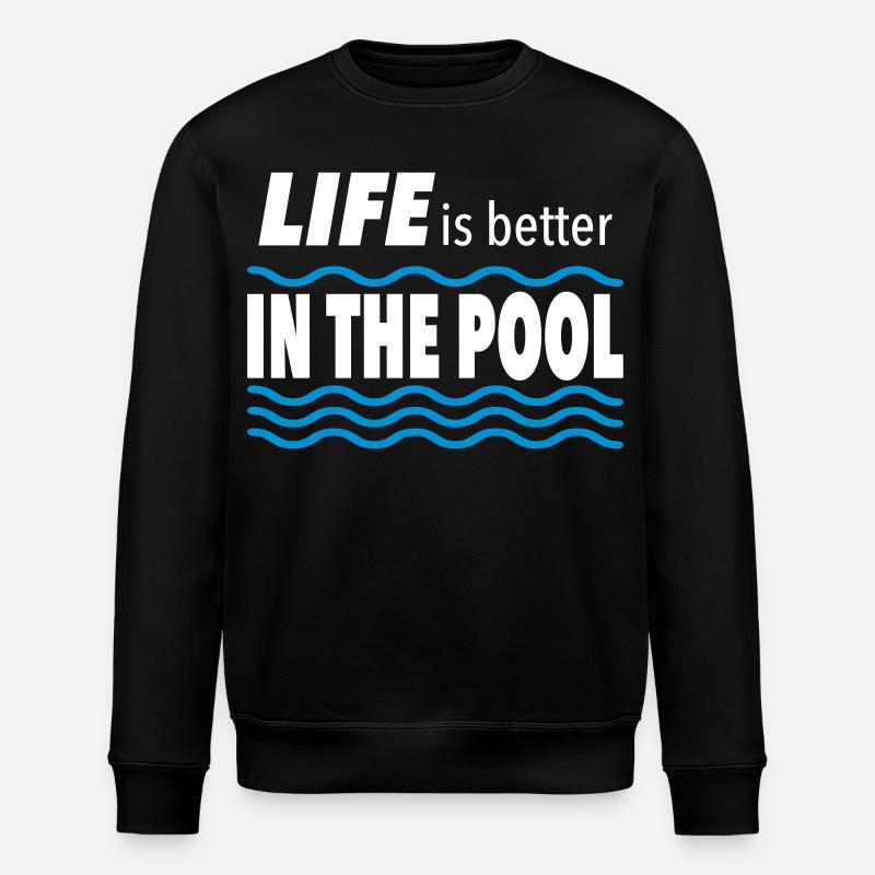 Schwimmbad - Stanley/Stella Unisex Bio-Sweatshirt ROLLER - Schwarz