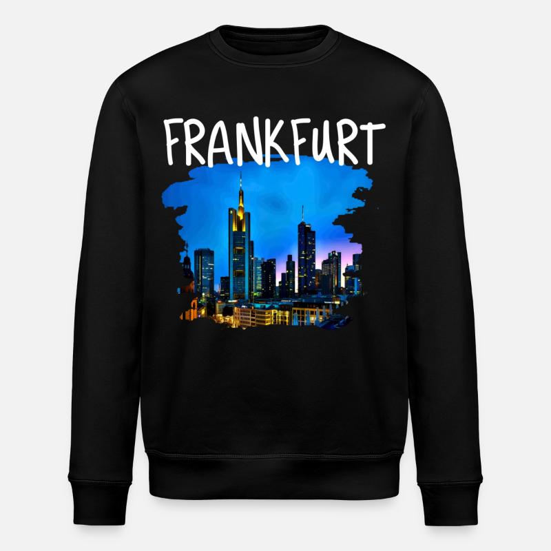 Skyline de Francfort - Sweat bio ROLLER Stanley/Stella Unisexe - noir