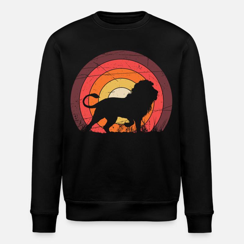 Ein Löwe - Stanley/Stella Unisex Bio-Sweatshirt ROLLER - Schwarz