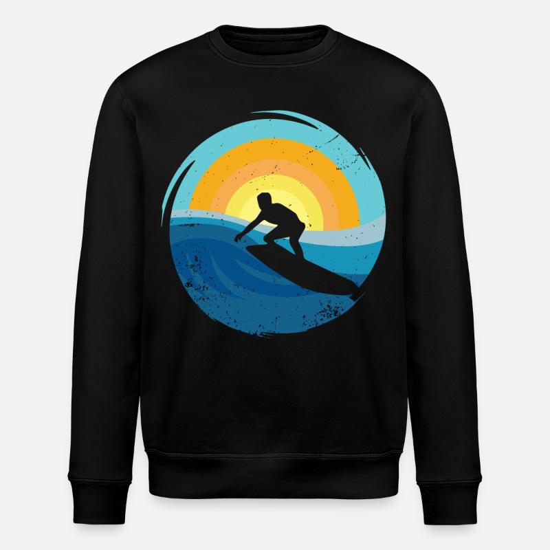 Surfeur - Planche de surf - Sweat bio ROLLER Stanley/Stella Unisexe - noir