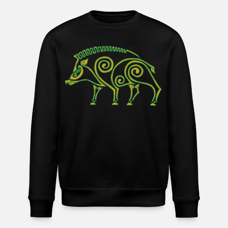 Keltischer Eber - Stanley/Stella Unisex Bio-Sweatshirt ROLLER - Schwarz