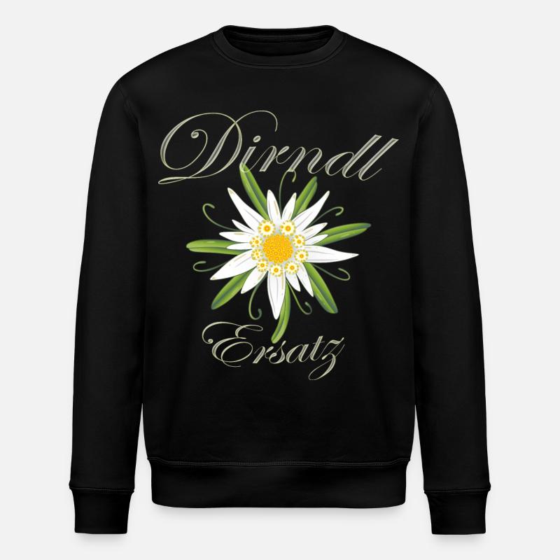 Edelweiss Wiesen Trachten - Sweat bio ROLLER Stanley/Stella Unisexe - noir