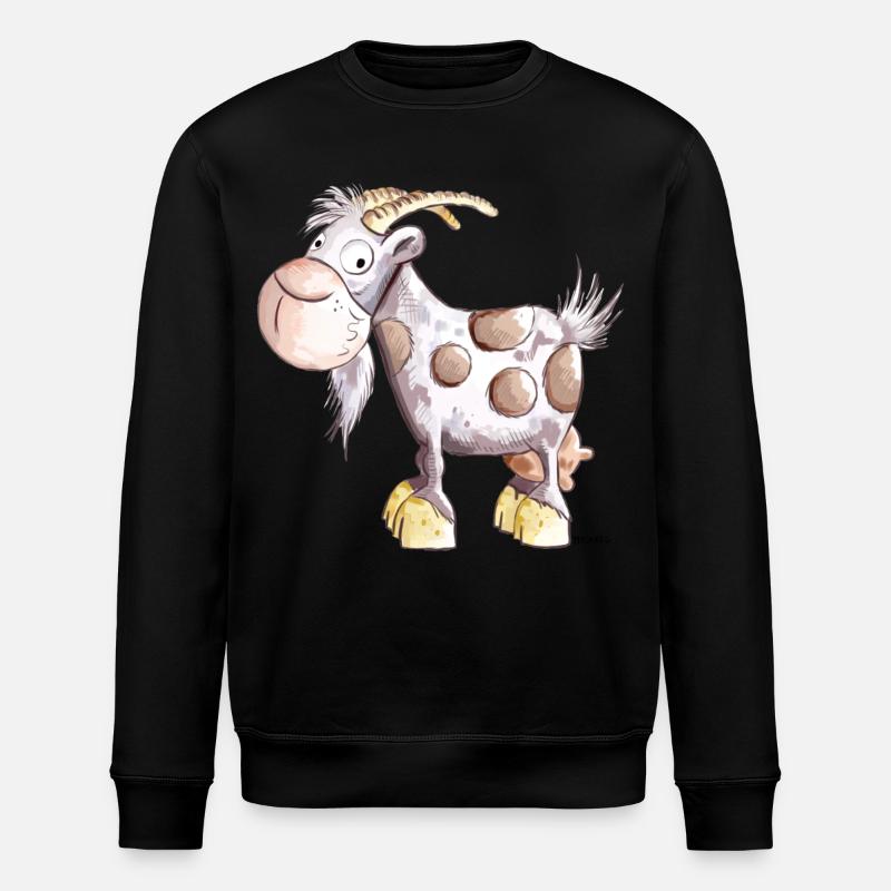 Die Ziege ist da  - Stanley/Stella Unisex Bio-Sweatshirt ROLLER - Schwarz