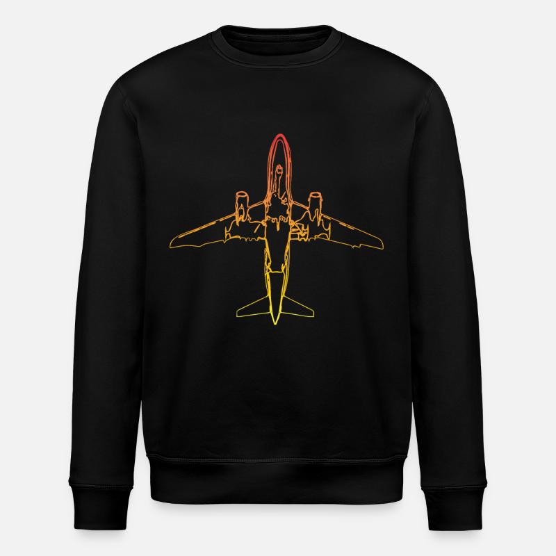Flugzeug - Stanley/Stella Unisex Bio-Sweatshirt ROLLER - Schwarz