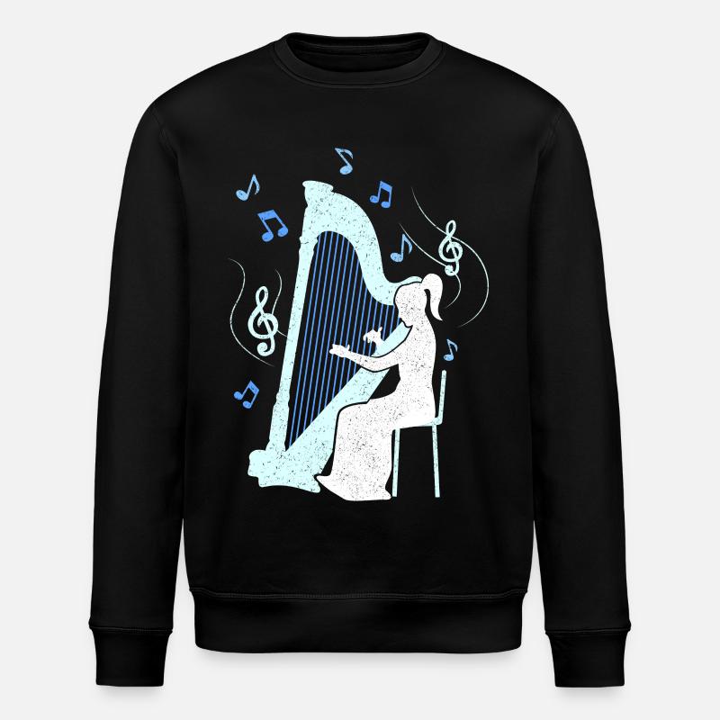 Joueur de harpe - Sweat bio ROLLER Stanley/Stella Unisexe - noir