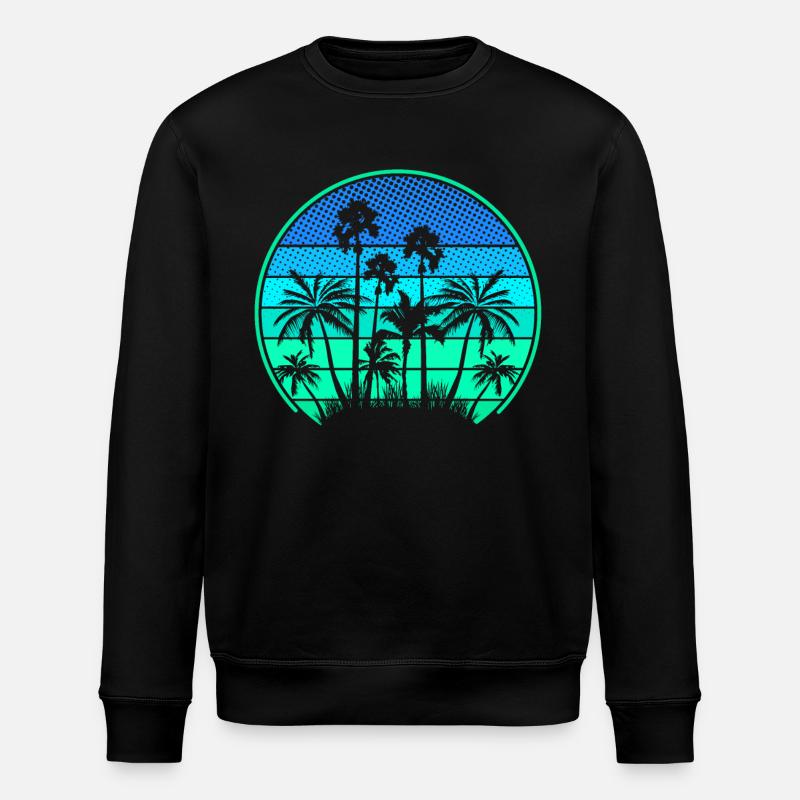Île Palm - Sweat bio ROLLER Stanley/Stella Unisexe - noir