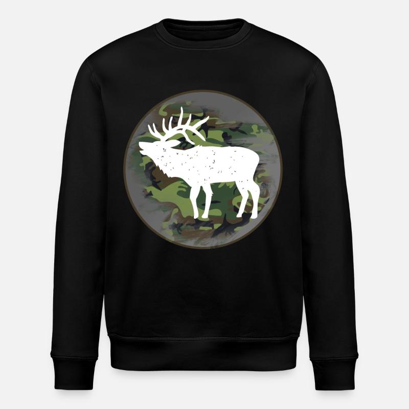 Jäger Jagen Elch - Stanley/Stella Unisex Bio-Sweatshirt ROLLER - Schwarz