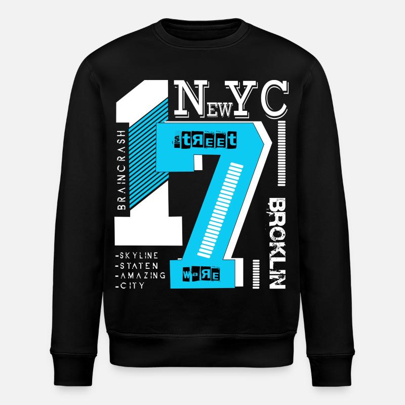 New York City - Sweat bio ROLLER Stanley/Stella Unisexe - noir