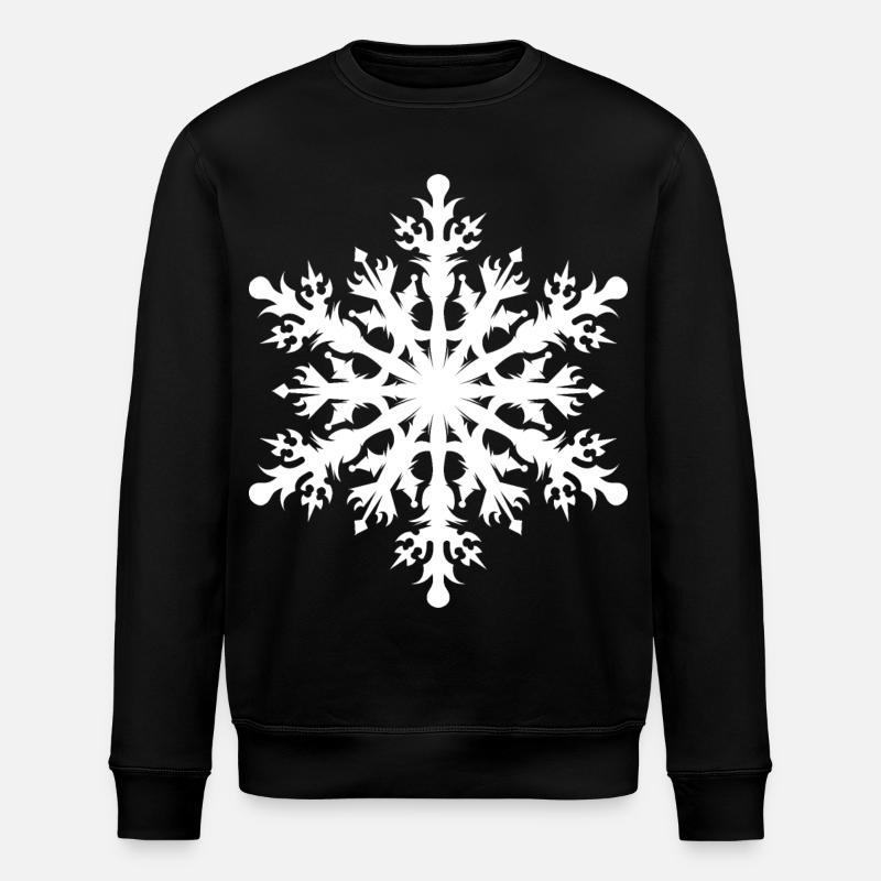 Snefnug Sne Krystaller Symbol Vinter jul - Stanley/Stella økologisk unisex-sweatshirt ROLLER - sort