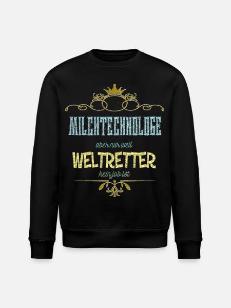 Milchtechnologe Weltretter - Stanley/Stella Unisex Bio-Sweatshirt ROLLER - Schwarz