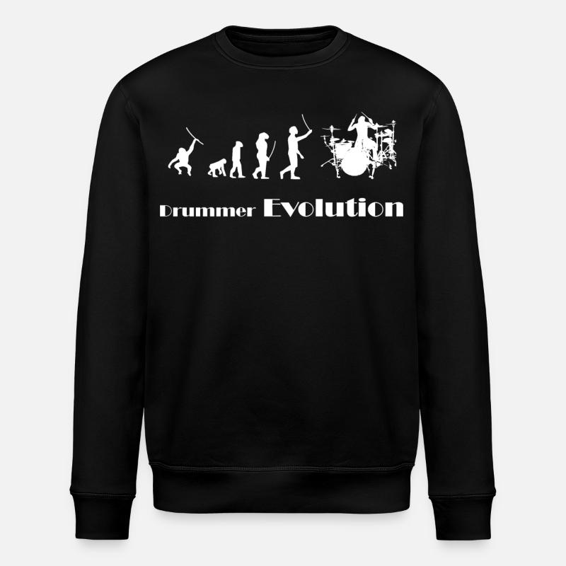 Evolution drummer - Stanley/Stella ROLLER Unisex Organic Sweatshirt - black