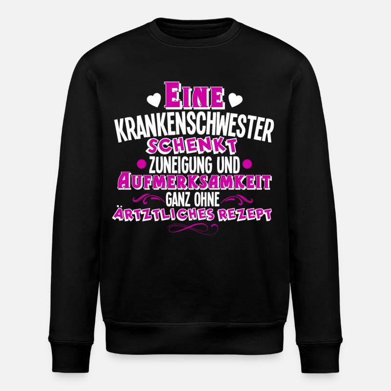 enfermera - Sudadera ecológica unisex ROLLER de Stanley/Stella - negro